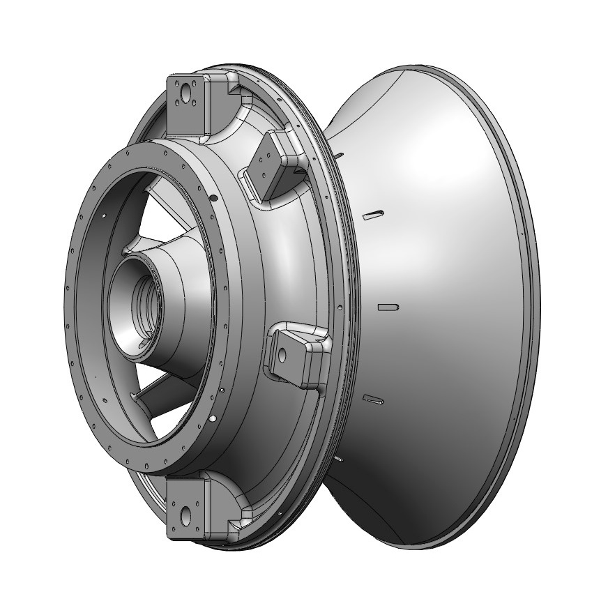 Isometric drawing of a front facing Air Inlet.