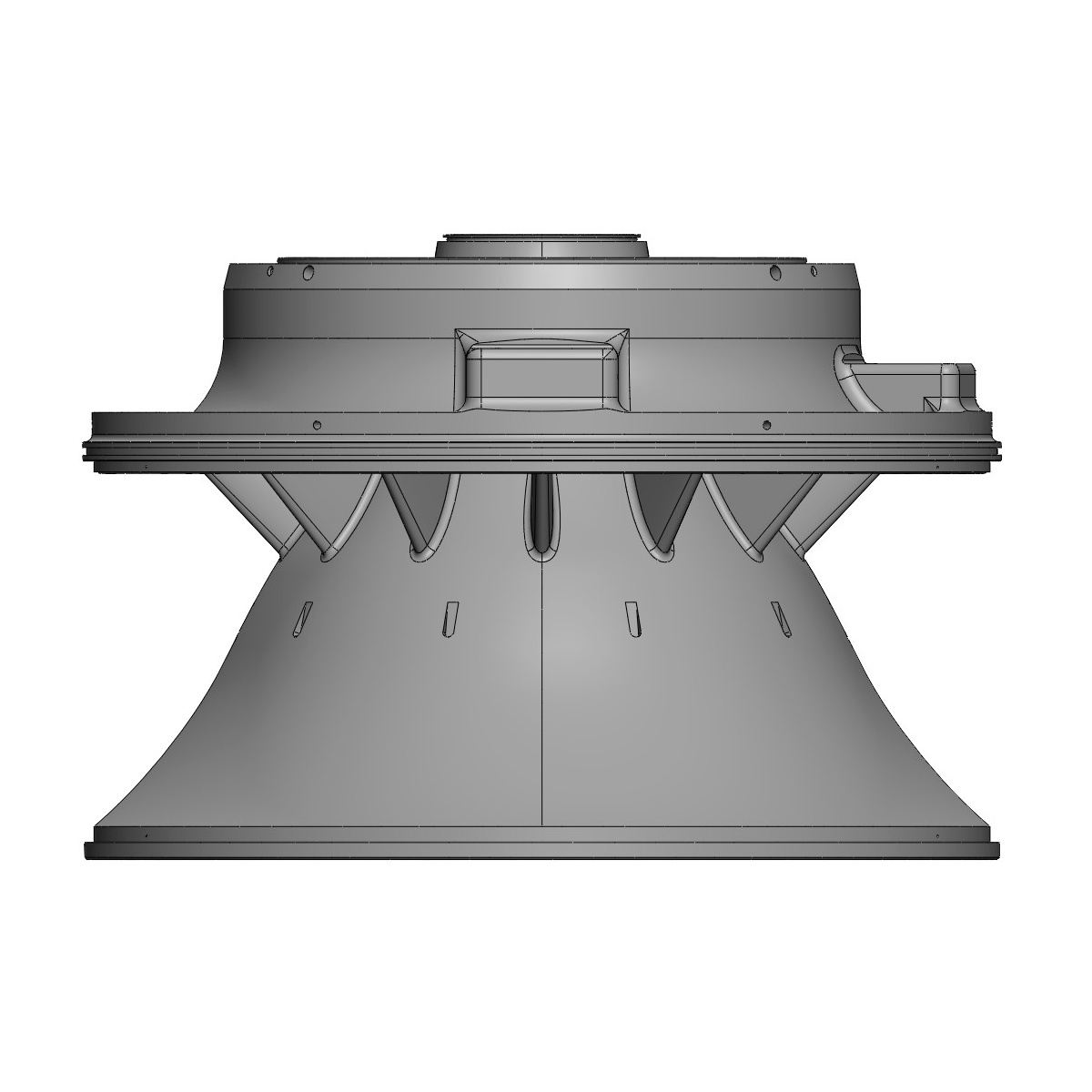 Isometric drawing the side view of an Air Inlet.