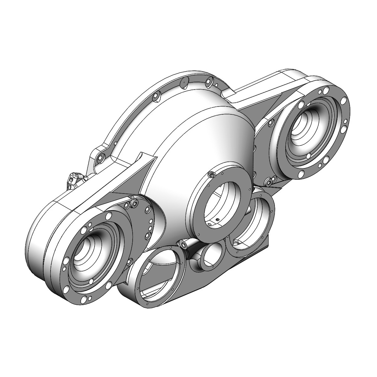 Isometic drawing of an assembled housing for Power Generation.